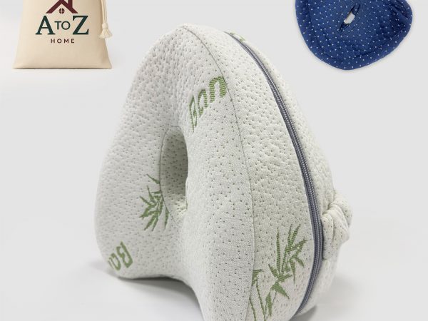 A to Z Home Leg Pillow | Pillow for Side Sleepers | Leg Support pillow | Knee pillow for sleeping on side | Extra Pillow Cover and Carry bag