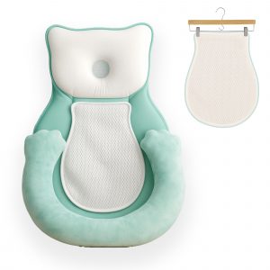 Home multi use bear shaped tummy time activity pillow with removable waterproof mats for supervised floor play, easy clean, includes extra mat