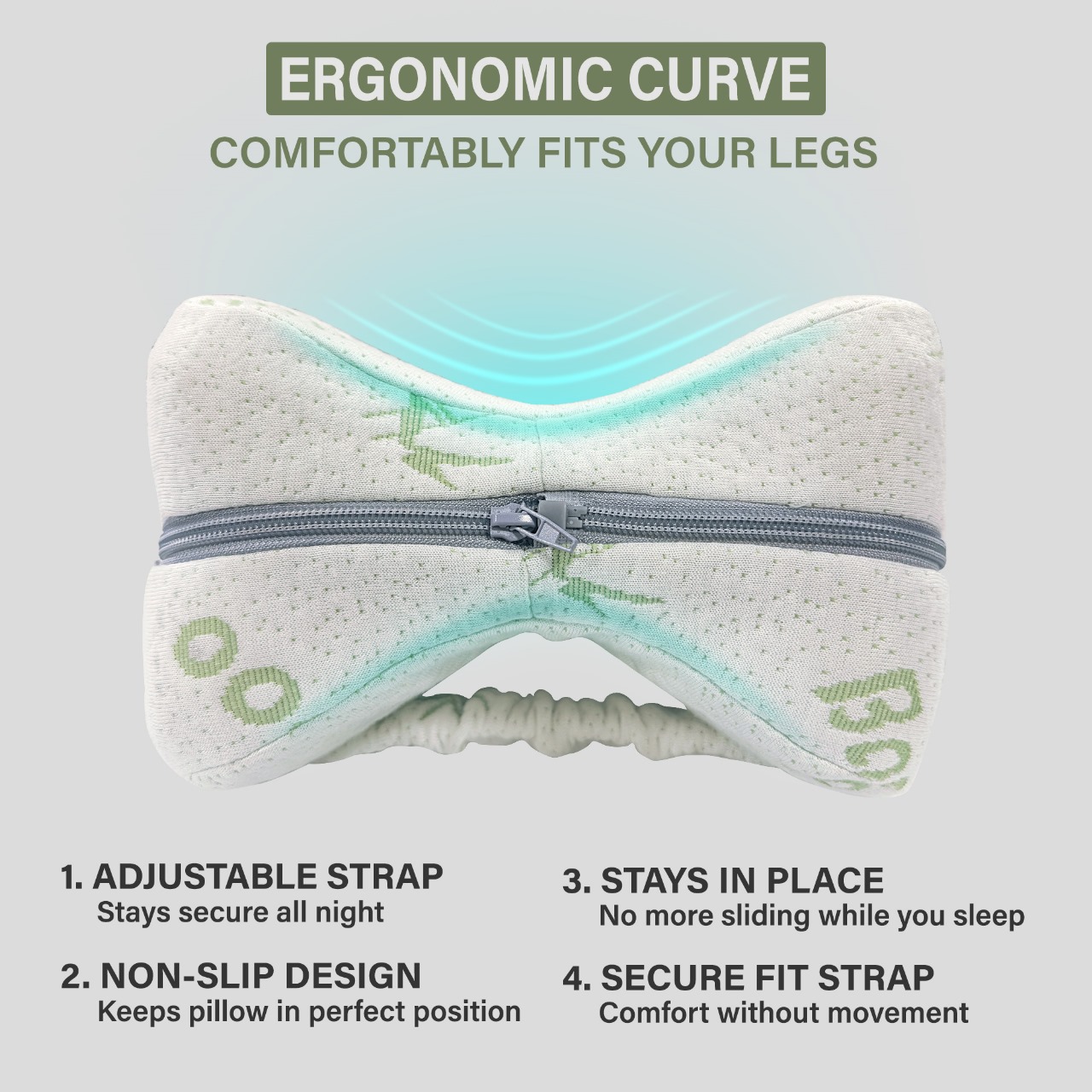 leg pillow, knee pillow, pillow for side sleepers, leg support pillow, knee pillow for sleeping on side, bamboo cover with extra white color pillow cover and carry bag leg pillow, knee pillow, pillow for side sleepers, leg support pillow, knee pillow for sleeping on side, bamboo cover with extra white color pillow cover and carry bag